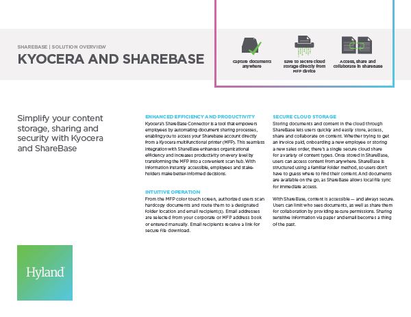 ShareBase Kyocera Solution Overview Software Document Management Thumb, Warehouse Direct, Kyocera, Lanier, Lexmark, HP, Copiers, Printer, MFP, Des Plaines, IL