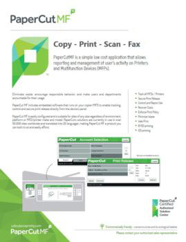 Ecoprintq Cover, Papercut MF, Warehouse Direct, Kyocera, Lanier, Lexmark, HP, Copiers, Printer, MFP, Des Plaines, IL